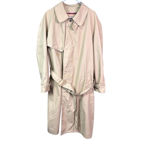 Hart Schaffner & Marx Men's Size 46 R Trench Coat - Zip Out Lining
